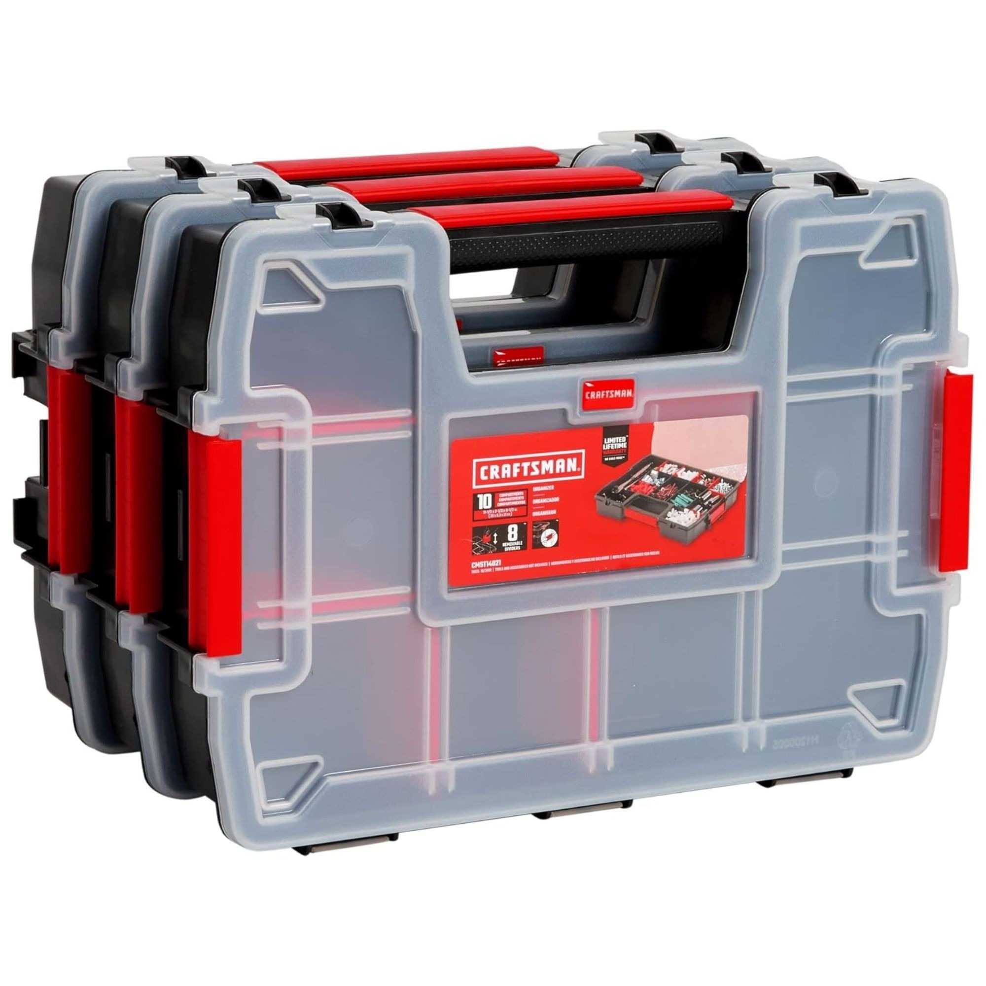 The source shopping edit includes a compartment organizer as an optional way to separate replacement adhesive strips by type.