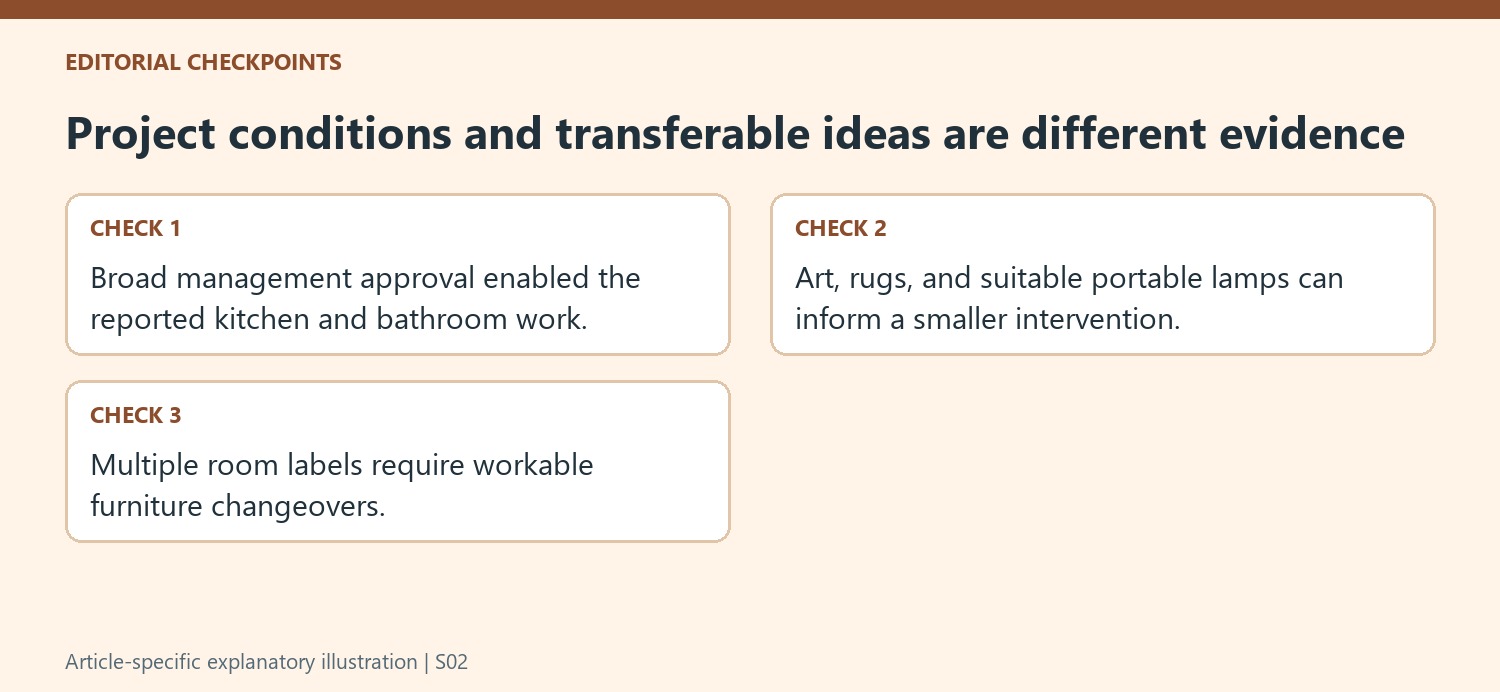 Project conditions and transferable ideas are different evidence
