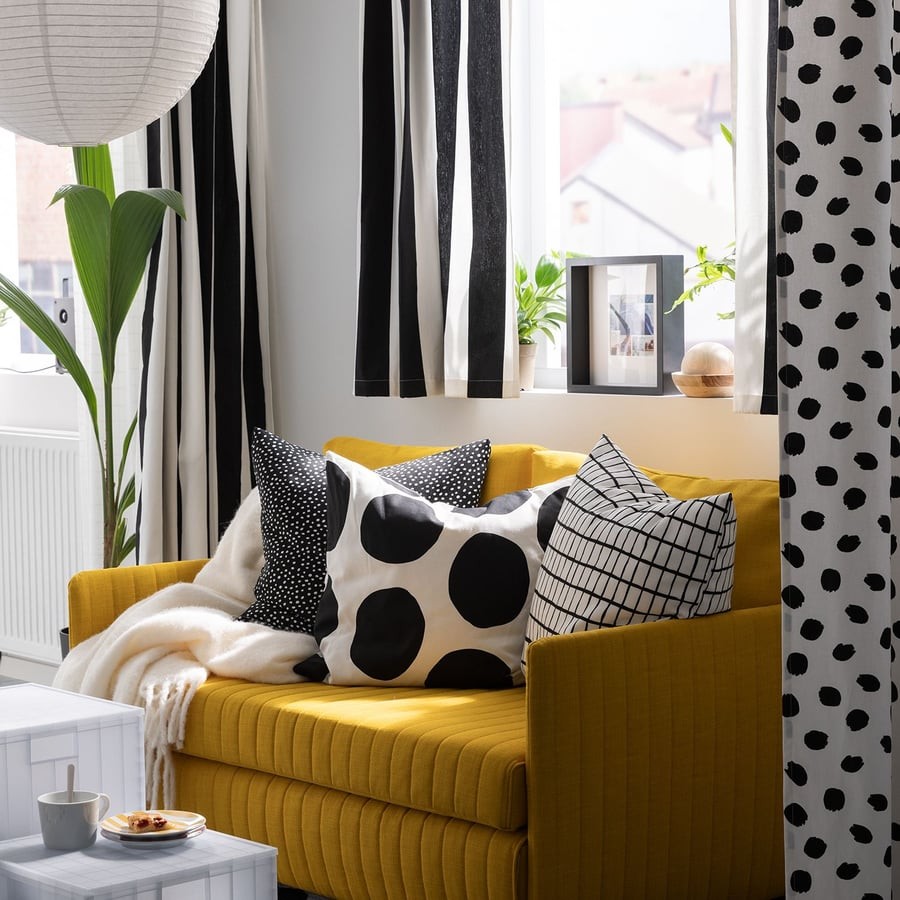 Change a Rental Living Room with Cushion Covers