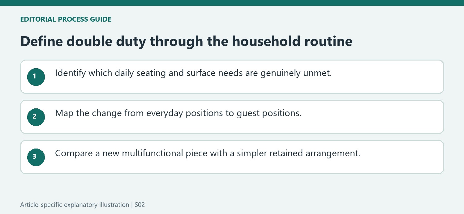 Define double duty through the household routine
