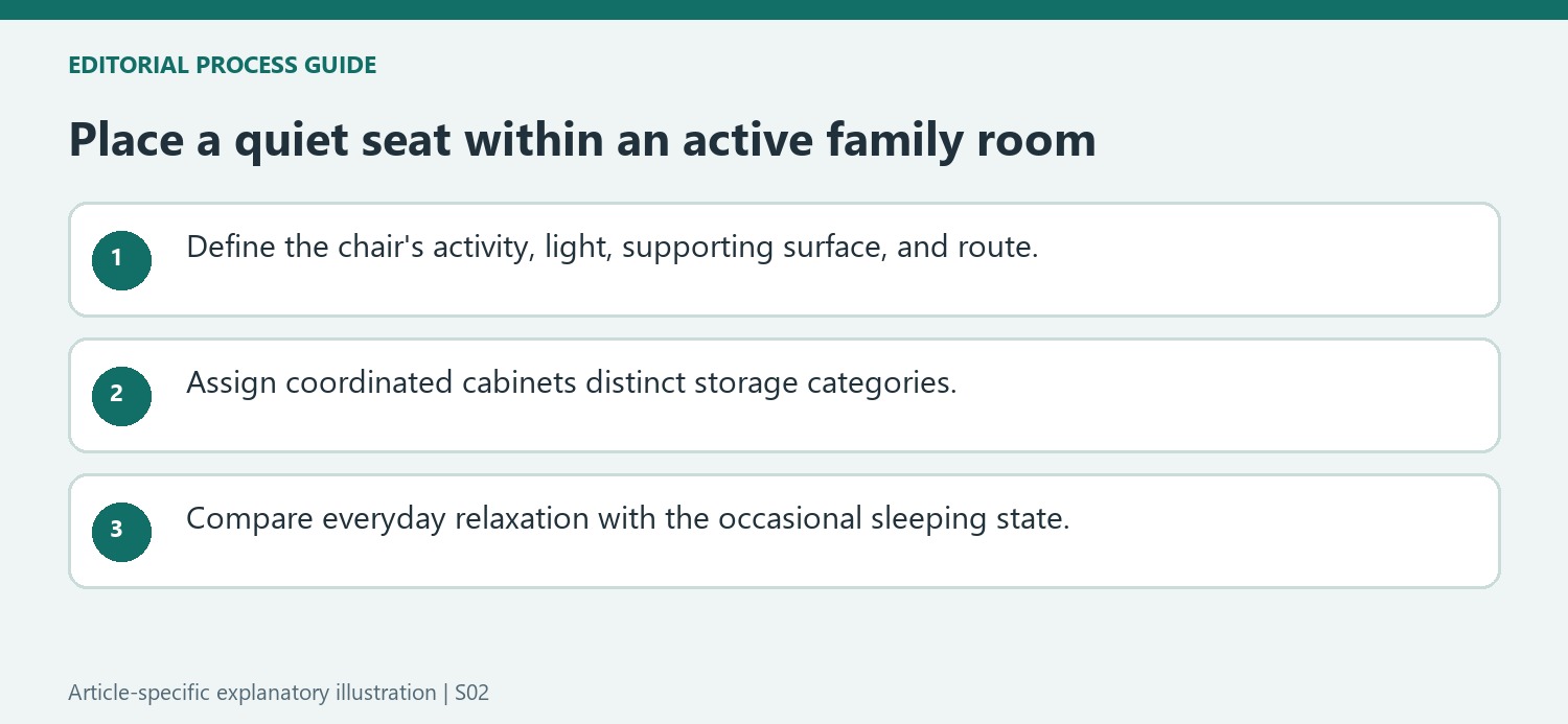 Place a quiet seat within an active family room