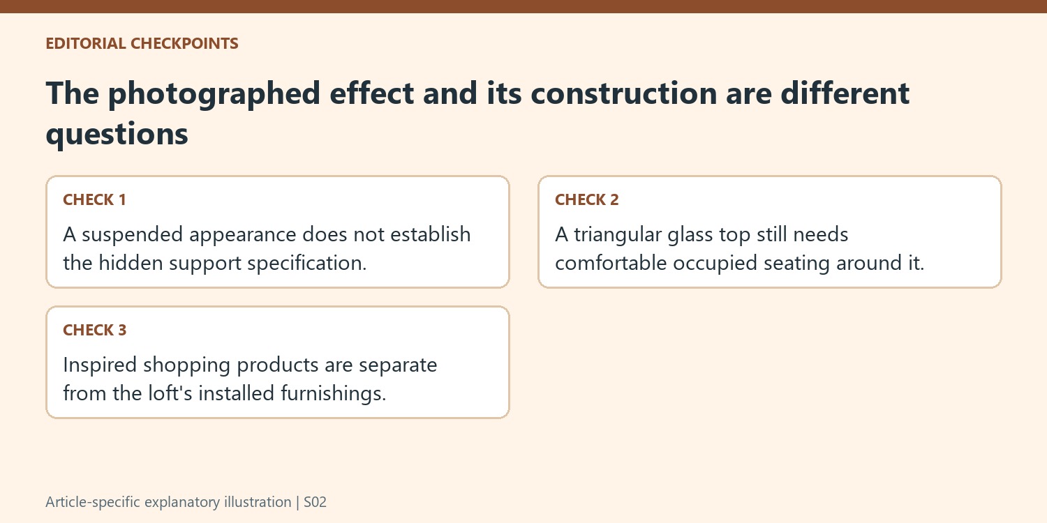 The photographed effect and its construction are different questions