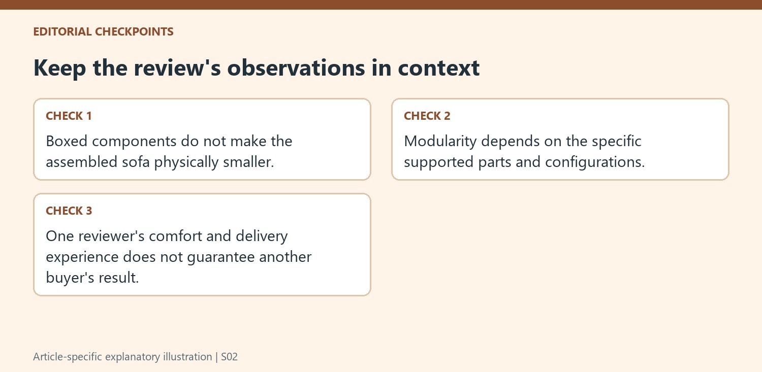 Keep the review's observations in context