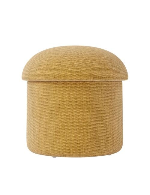 A mushroom-shaped upholstered storage pouf appears in the reference shopping selection as a small concealed-storage option.