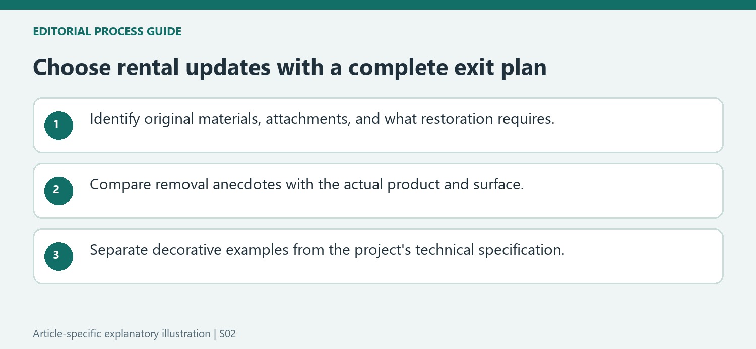 Choose rental updates with a complete exit plan